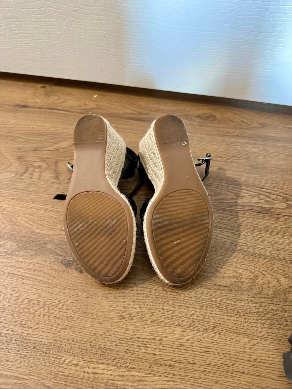 Black Espadrille Platform Sandals with Ankle Strap